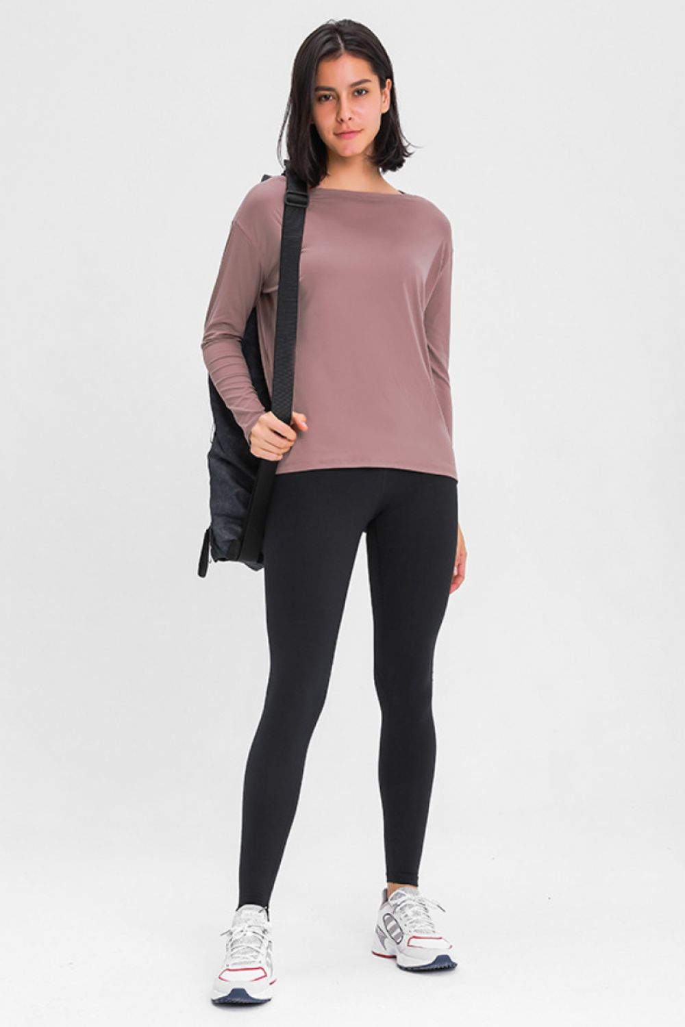 Beach Rose Co.Loose Fit Long Sleeve Active Top