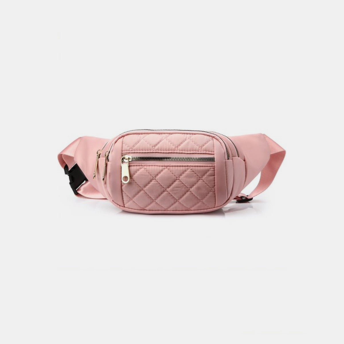 Quilted Multi Pocket Waist Belt BagSling BagZenana