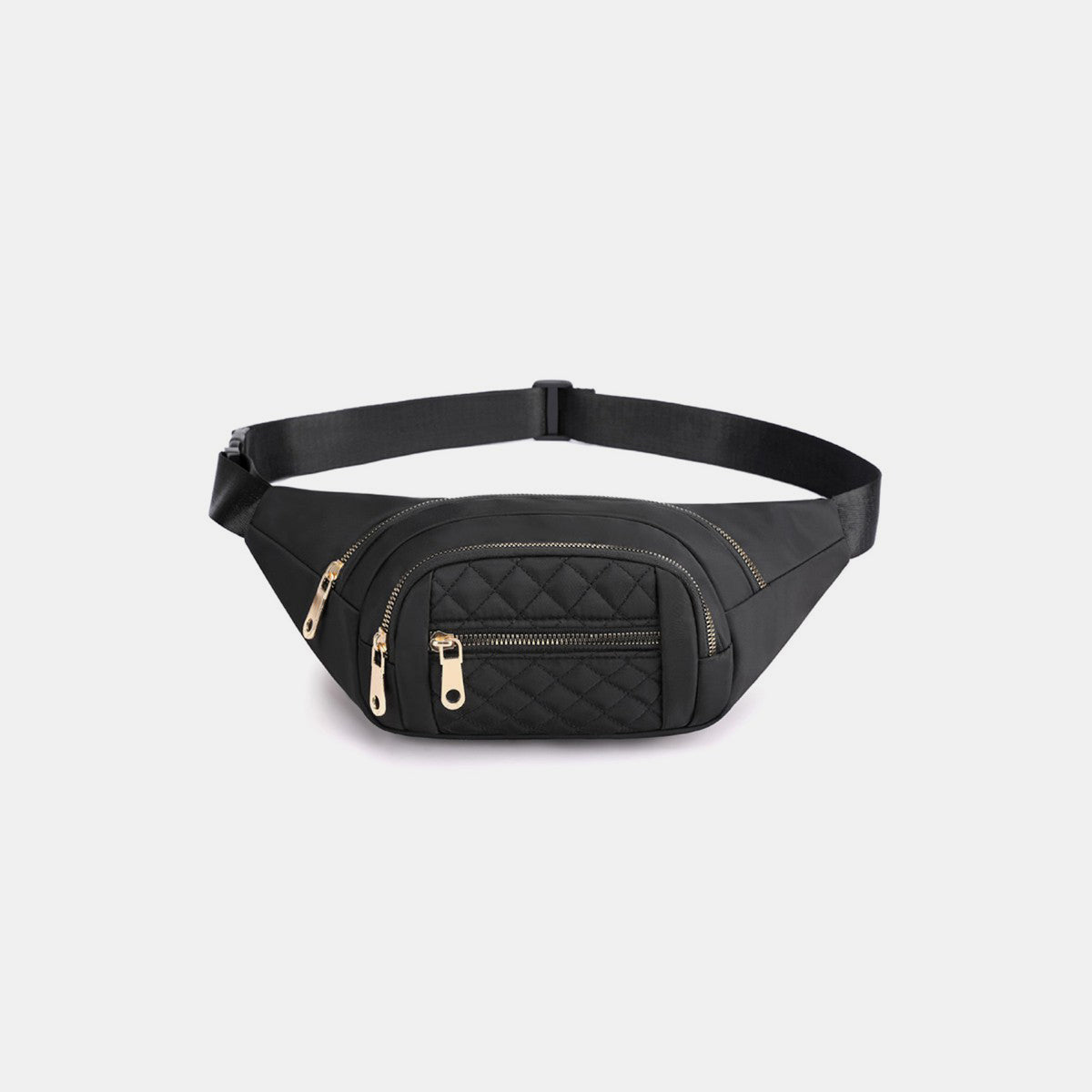 Quilted Multi Pocket Waist Belt BagSling BagZenana