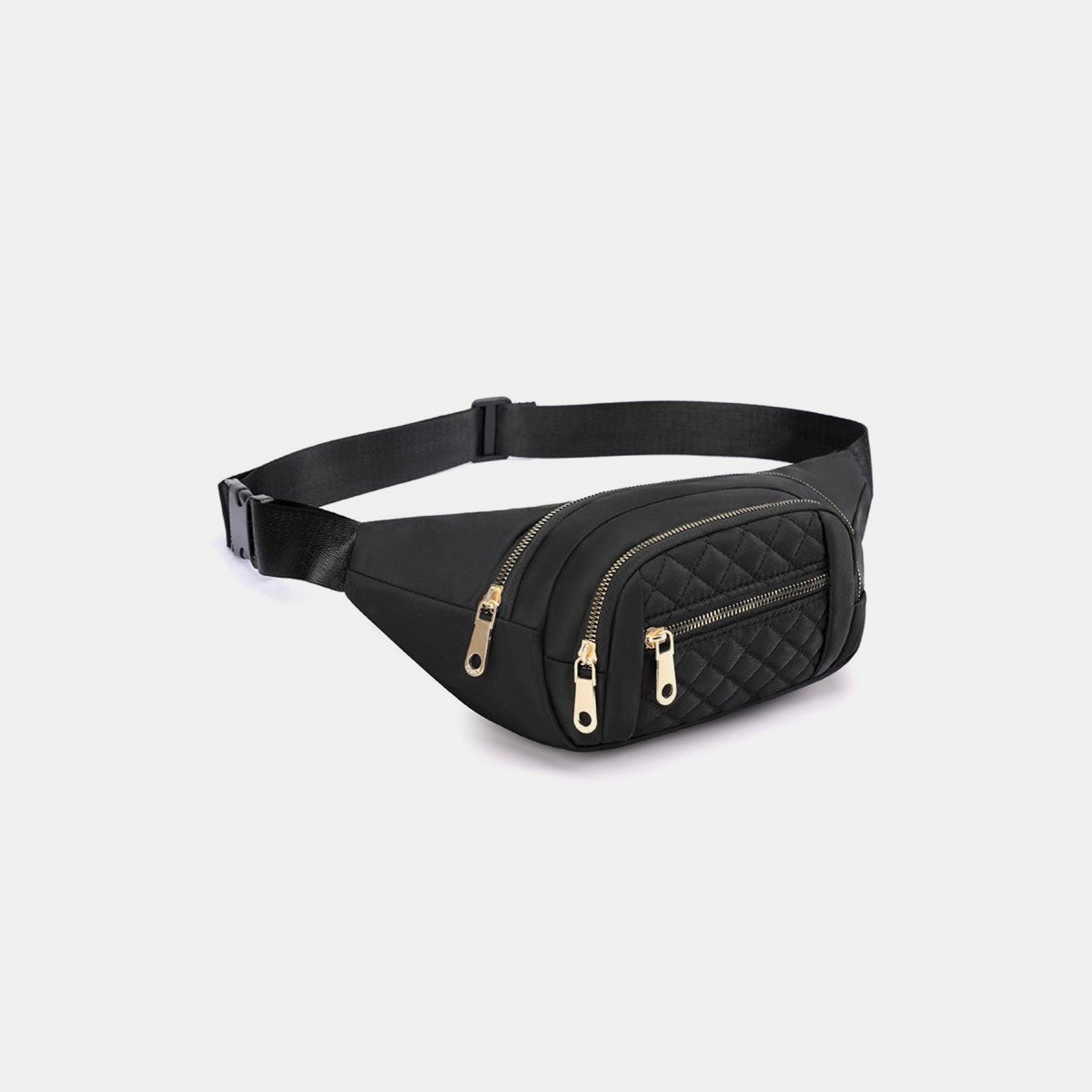 Quilted Multi Pocket Waist Belt BagSling BagZenana