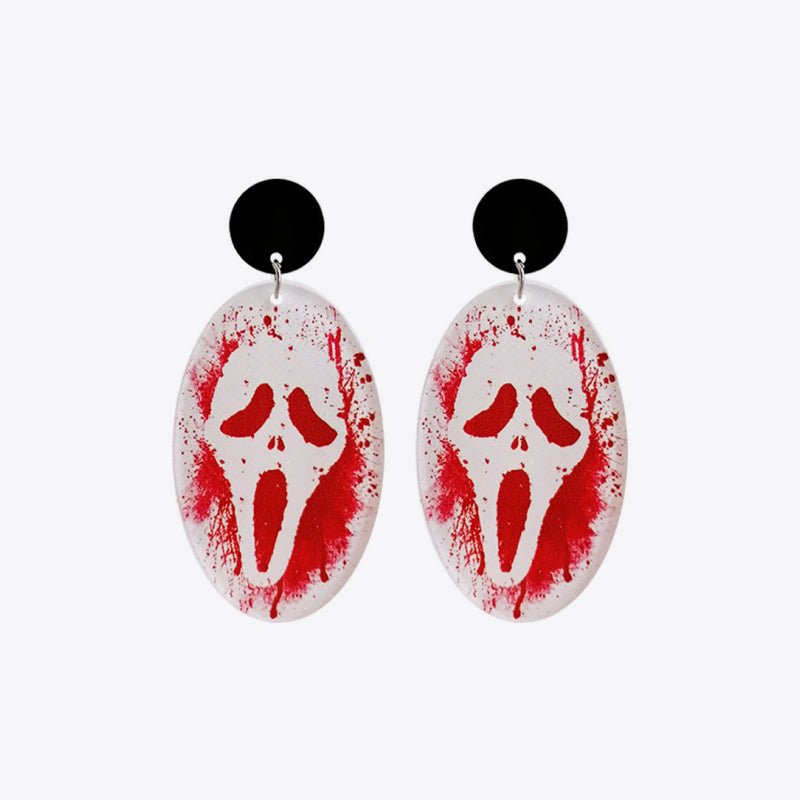 Red & White Halloween Theme Dangle EarringsEarringsBeach Rose Co.