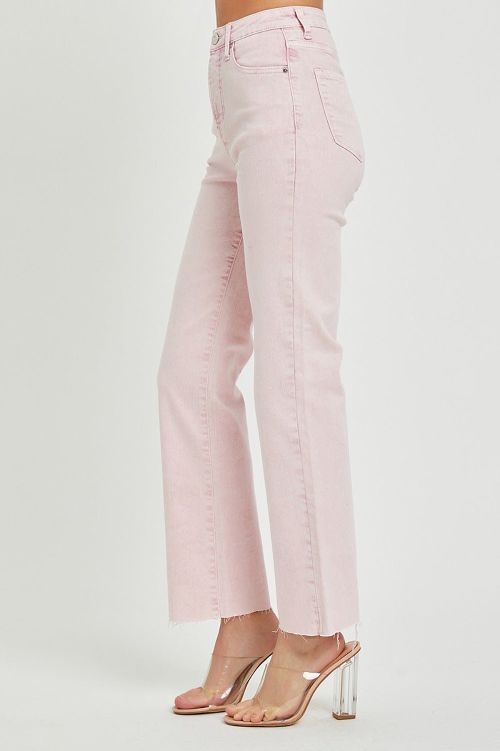 RISEN - Acid Pink High Rise Tummy Control Straight Leg Jeans