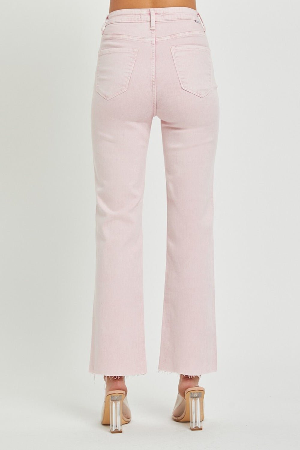 RISEN - Acid Pink High Rise Tummy Control Straight Leg Jeans