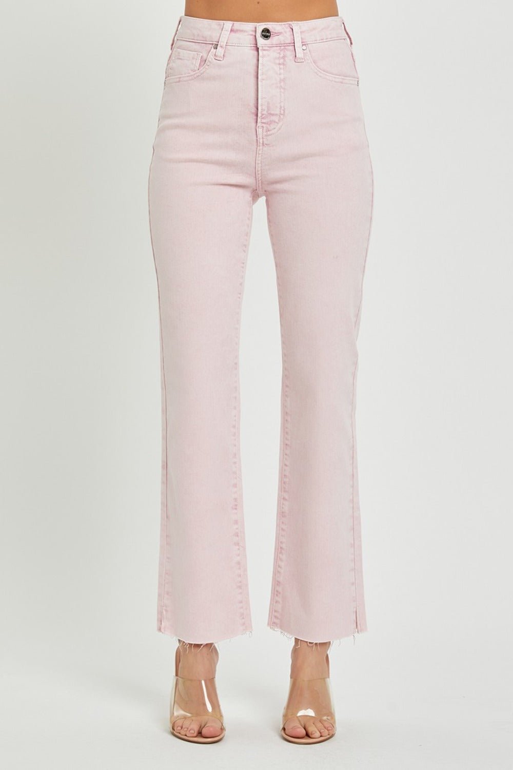 RISEN - Acid Pink High Rise Tummy Control Straight Leg Jeans