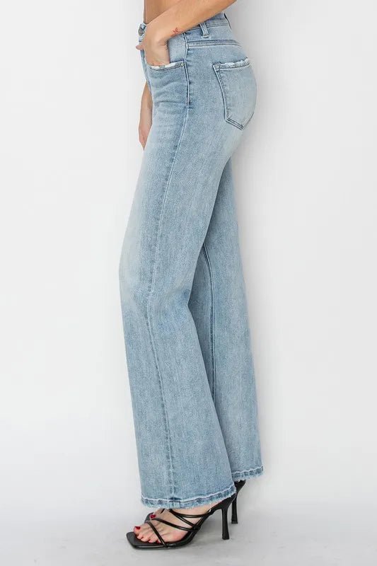 RISEN - High Rise Vintage Wash Bootcut Jeans