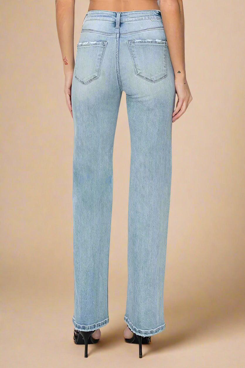 RISEN - High Rise Vintage Wash Bootcut Jeans