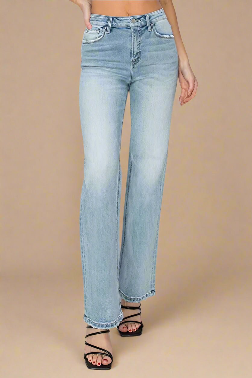 RISEN - High Rise Vintage Wash Bootcut Jeans