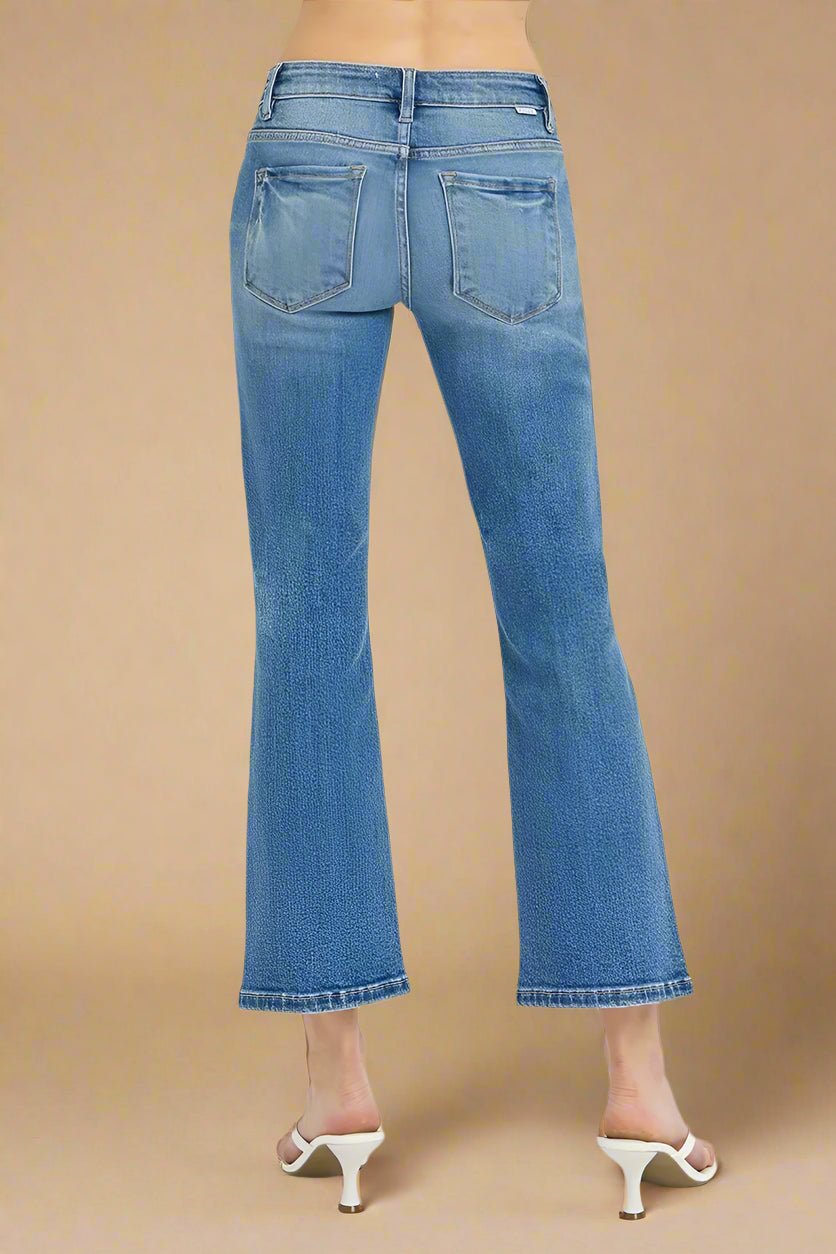 RISEN - Light Wash Cropped Bootcut Jeans