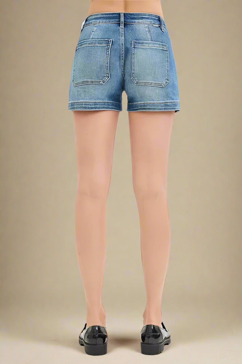 RISEN - Vintage Pocket Denim Shorts – Medium Wash
