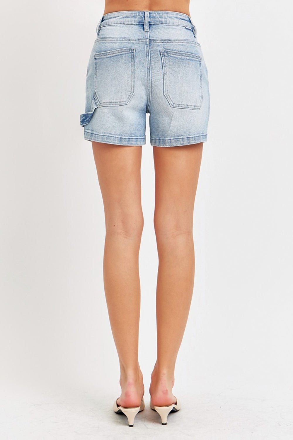 RISENLight Wash High Rise Denim Shorts