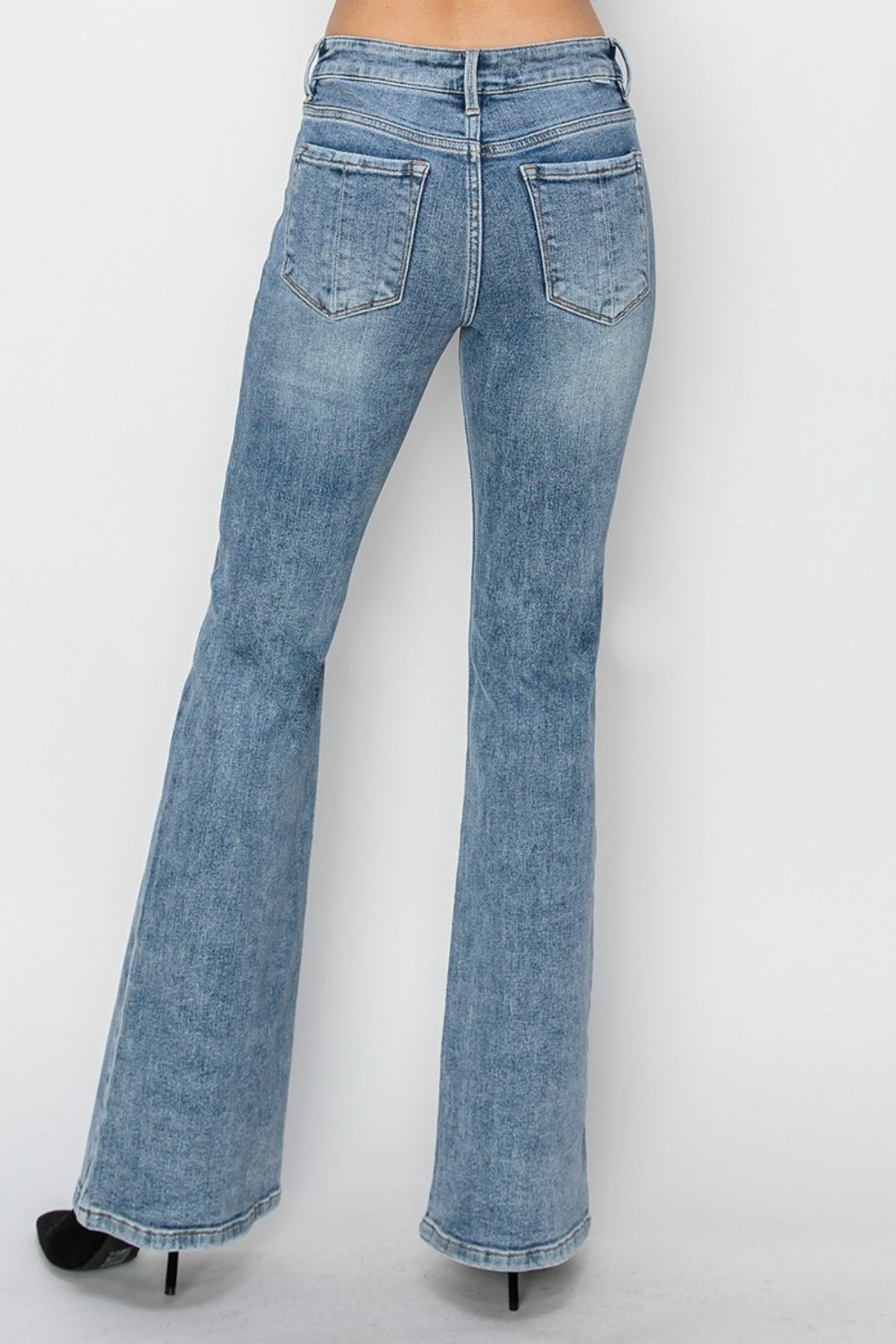 RISENMedium Wash Mid Rise Bootcut Jeans