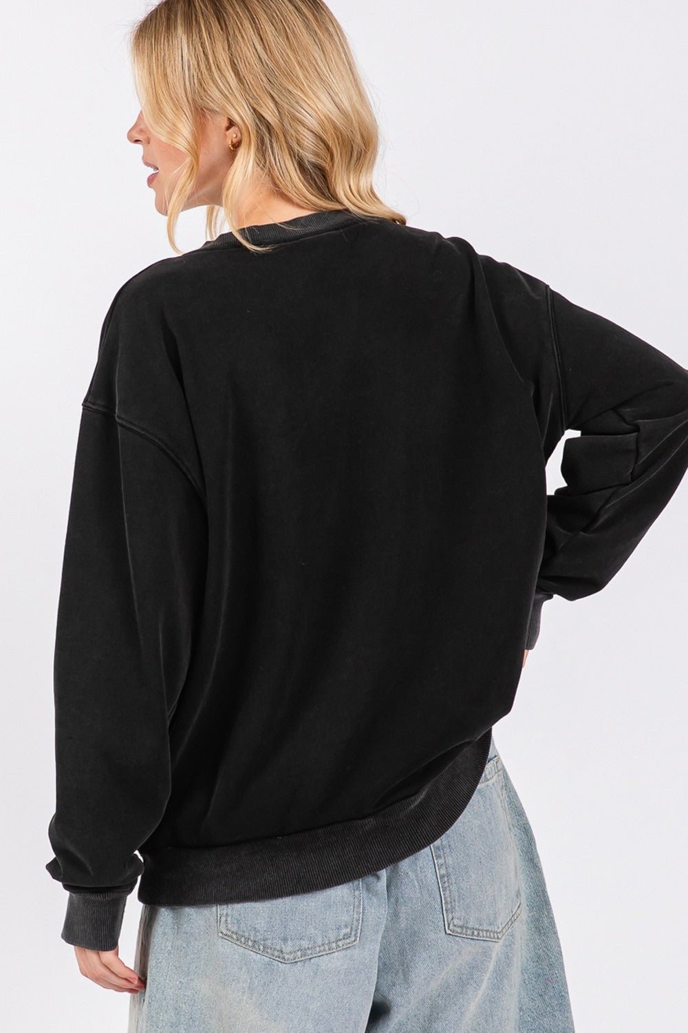 SAGE+FIG - Black USA Patch Sweatshirt