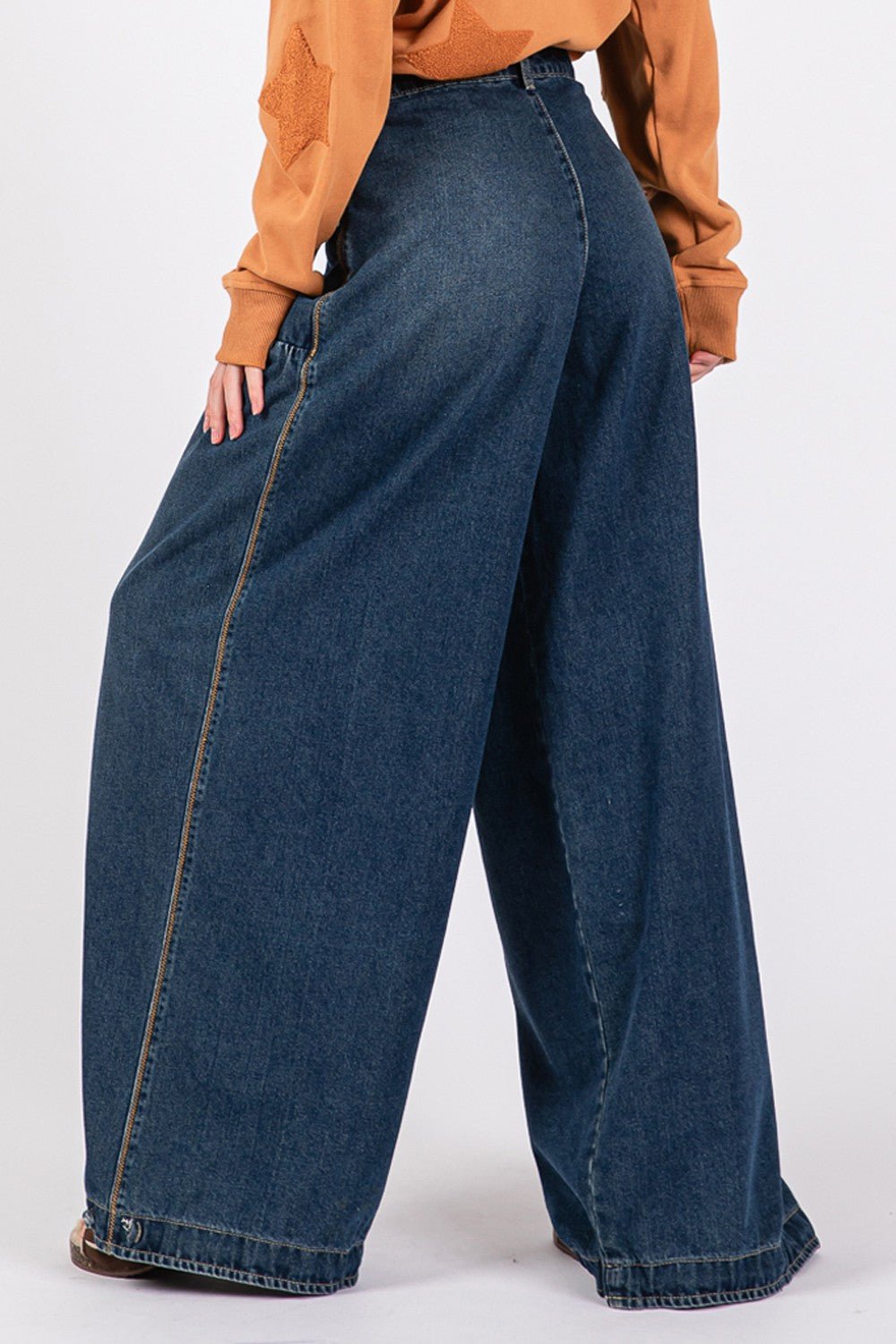 SAGE+FIG - Mid - Rise Wide Leg Cargo Jeans