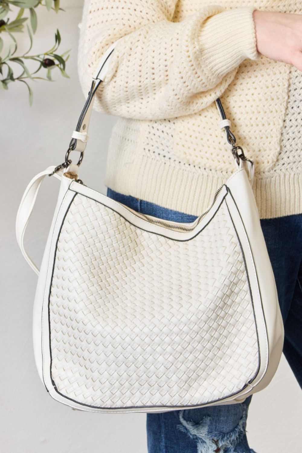 SHOMICO - Woven Vegan Leather Handbag