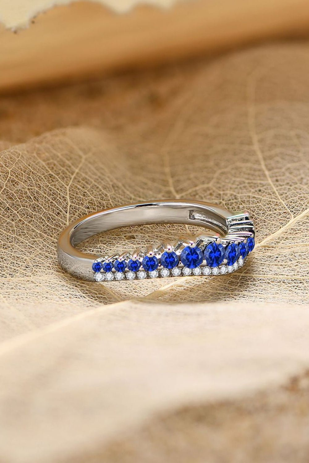 Silver Lab-Grown Sapphire RingRingBeach Rose Co.