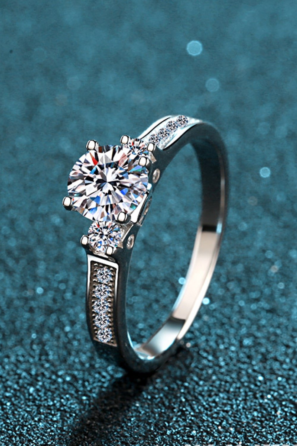 Silver Moissanite & Zircon RingRingBeach Rose Co.