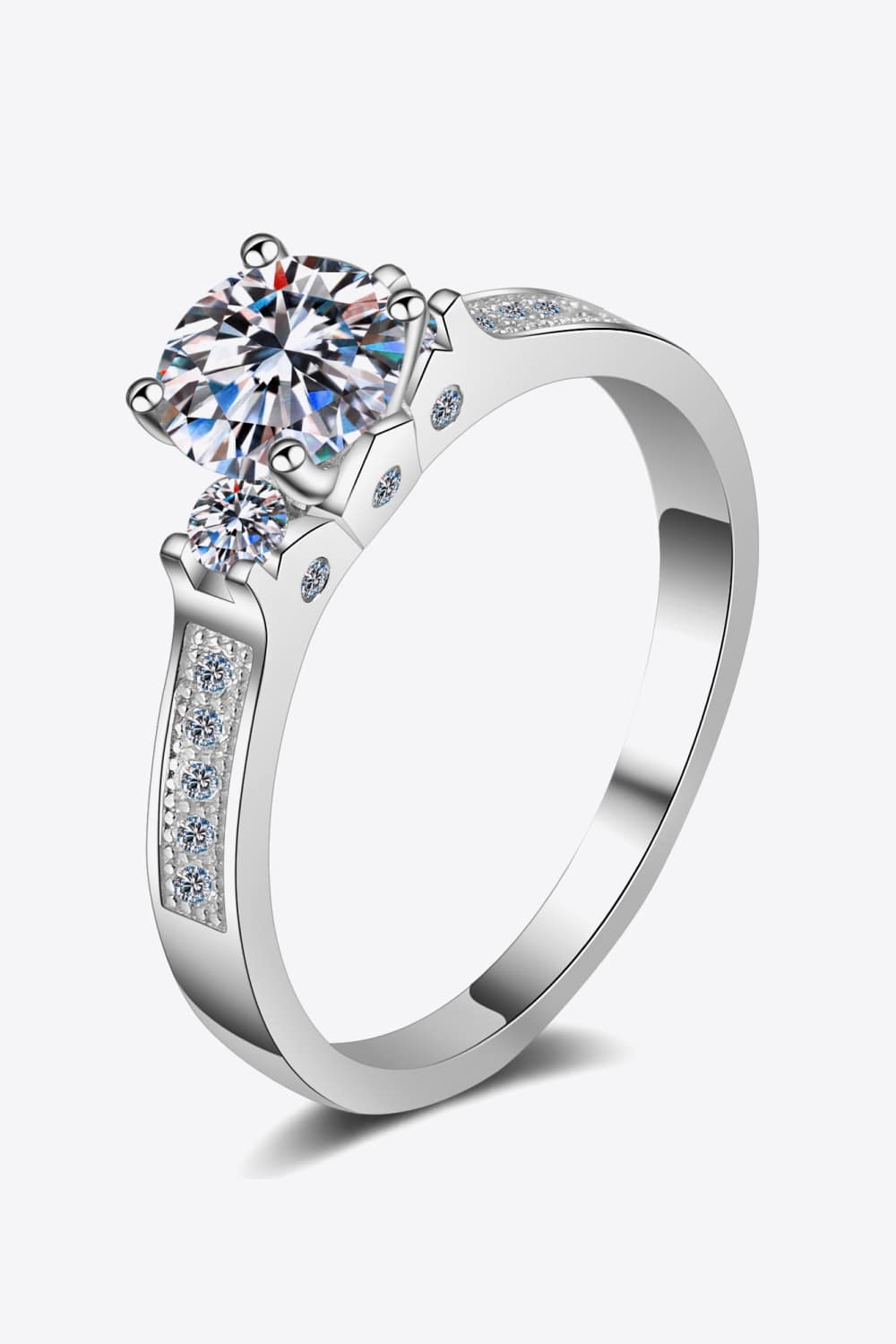 Silver Moissanite & Zircon RingRingBeach Rose Co.