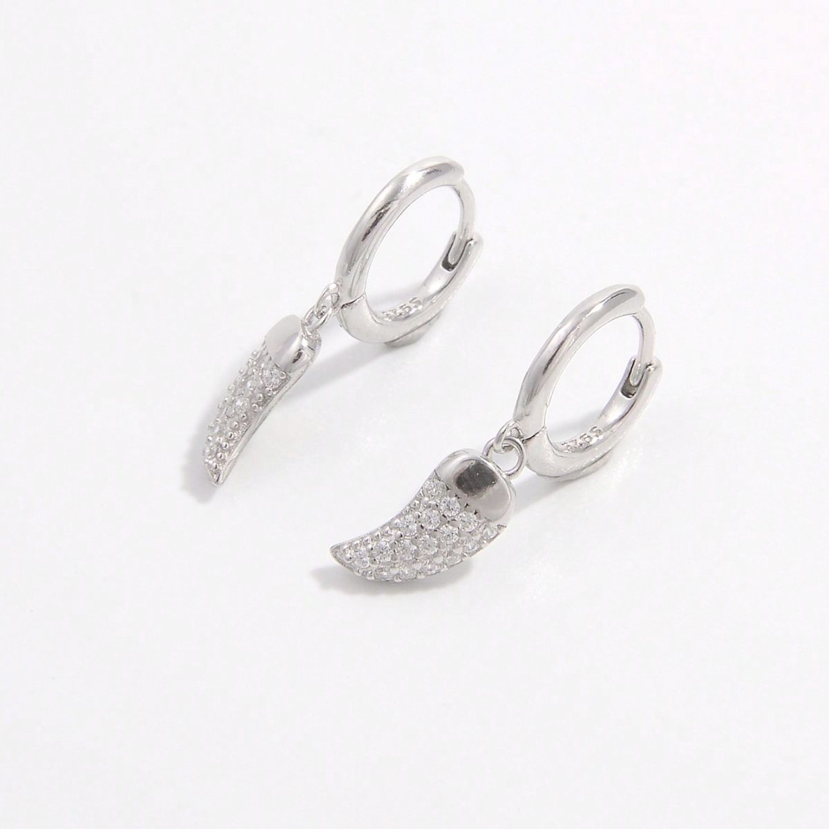 Silver Zircon Angel Wing EarringsEarringsBeach Rose Co.