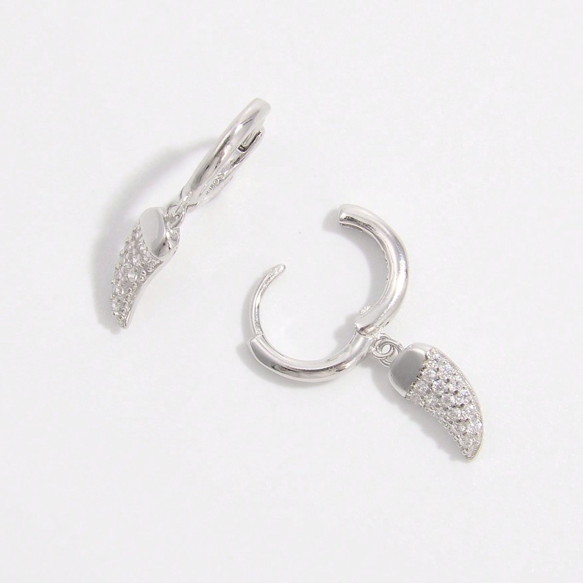 Silver Zircon Angel Wing EarringsEarringsBeach Rose Co.