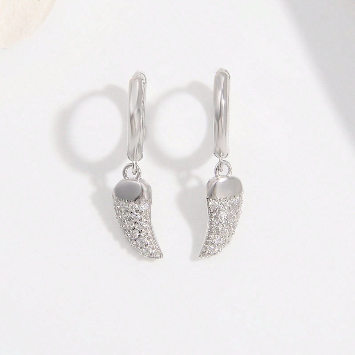 Silver Zircon Angel Wing EarringsEarringsBeach Rose Co.