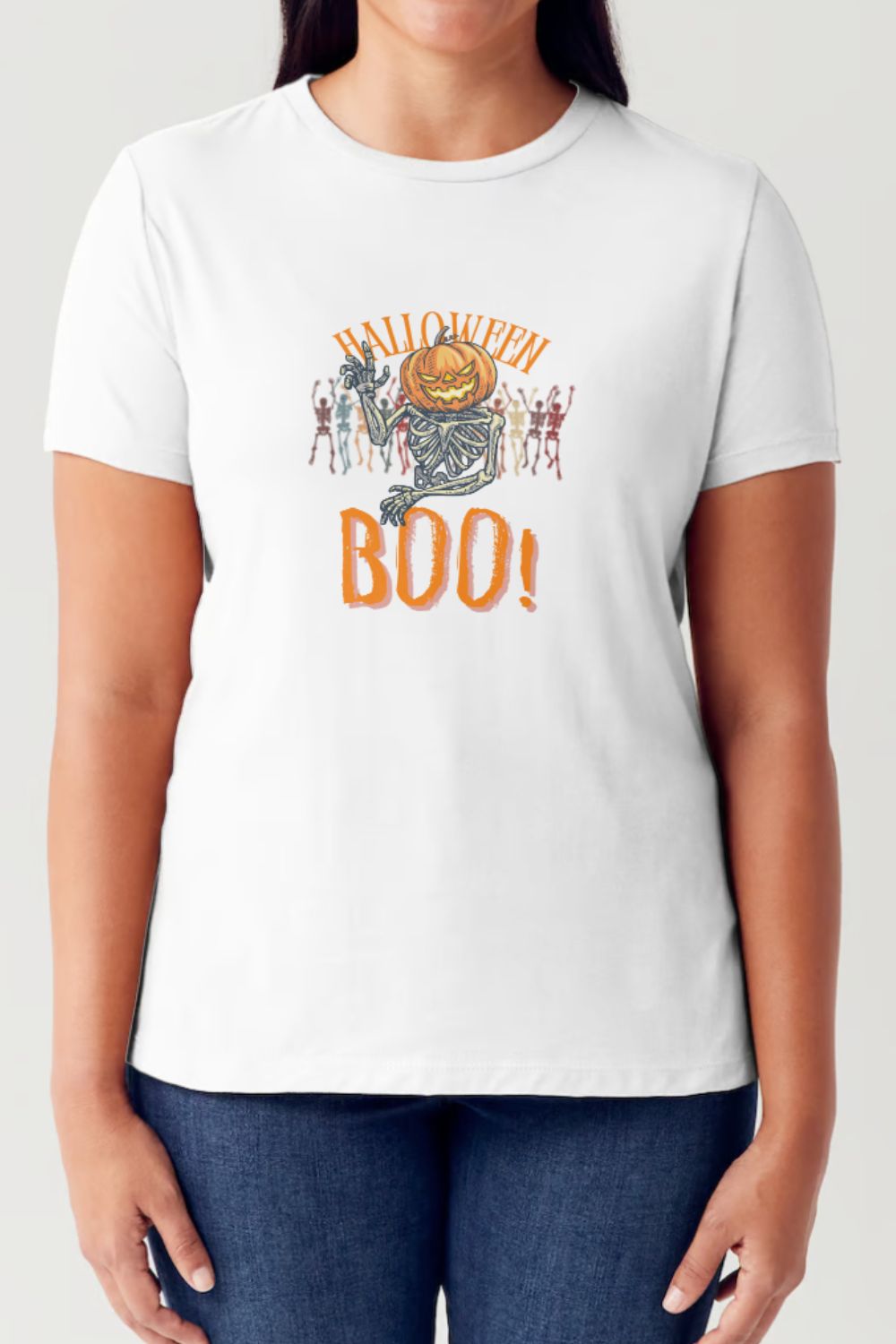 Simply Love - Halloween Boo! Graphic Short Sleeve Seamless T-Shirt