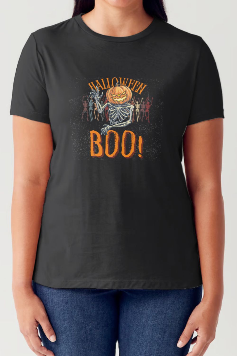 Simply Love - Halloween Boo! Graphic Short Sleeve Seamless T-Shirt