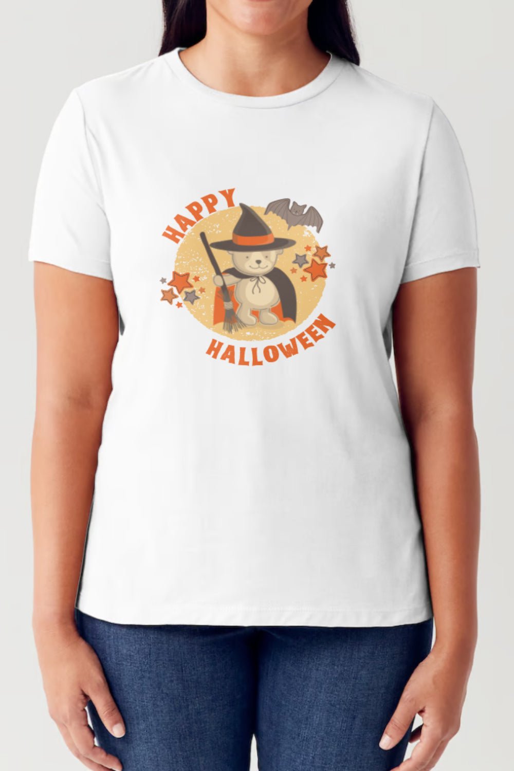 Simply Love - Happy Halloween Short Sleeve Seamless T-Shirt