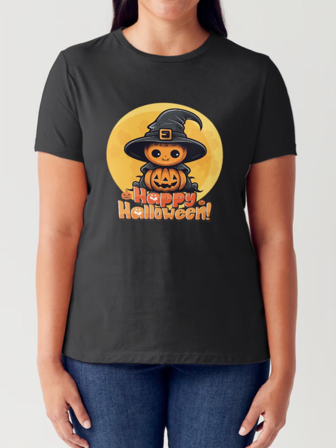 Simply Love - Happy Halloween Short Sleeve Seamless T-Shirt