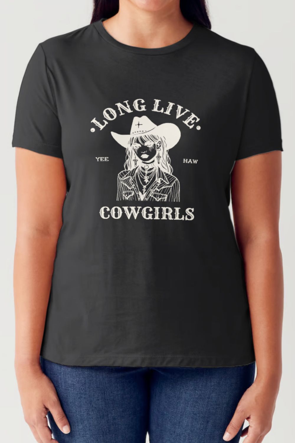 Simply Love - Long Live Cowgirls Short Sleeve Seamless T-Shirt