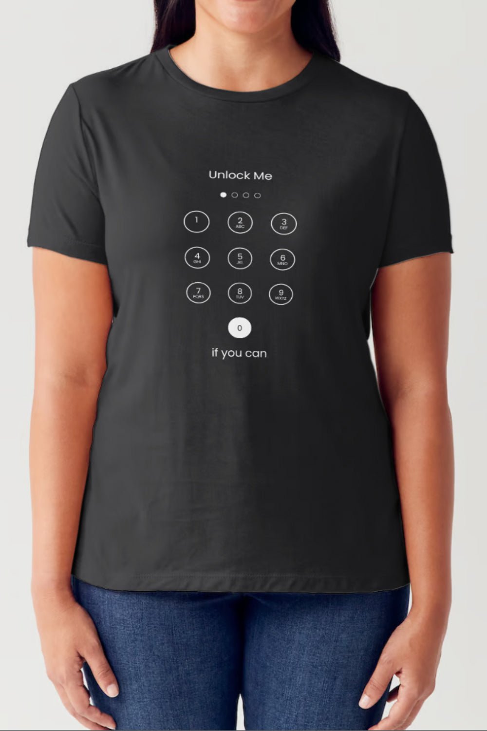 Simply Love - Phone Unlock Graphic Short Sleeve Seamless T-Shirt