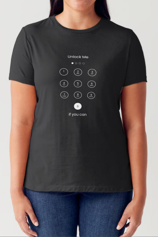 Simply Love - Phone Unlock Graphic Short Sleeve Seamless T-Shirt