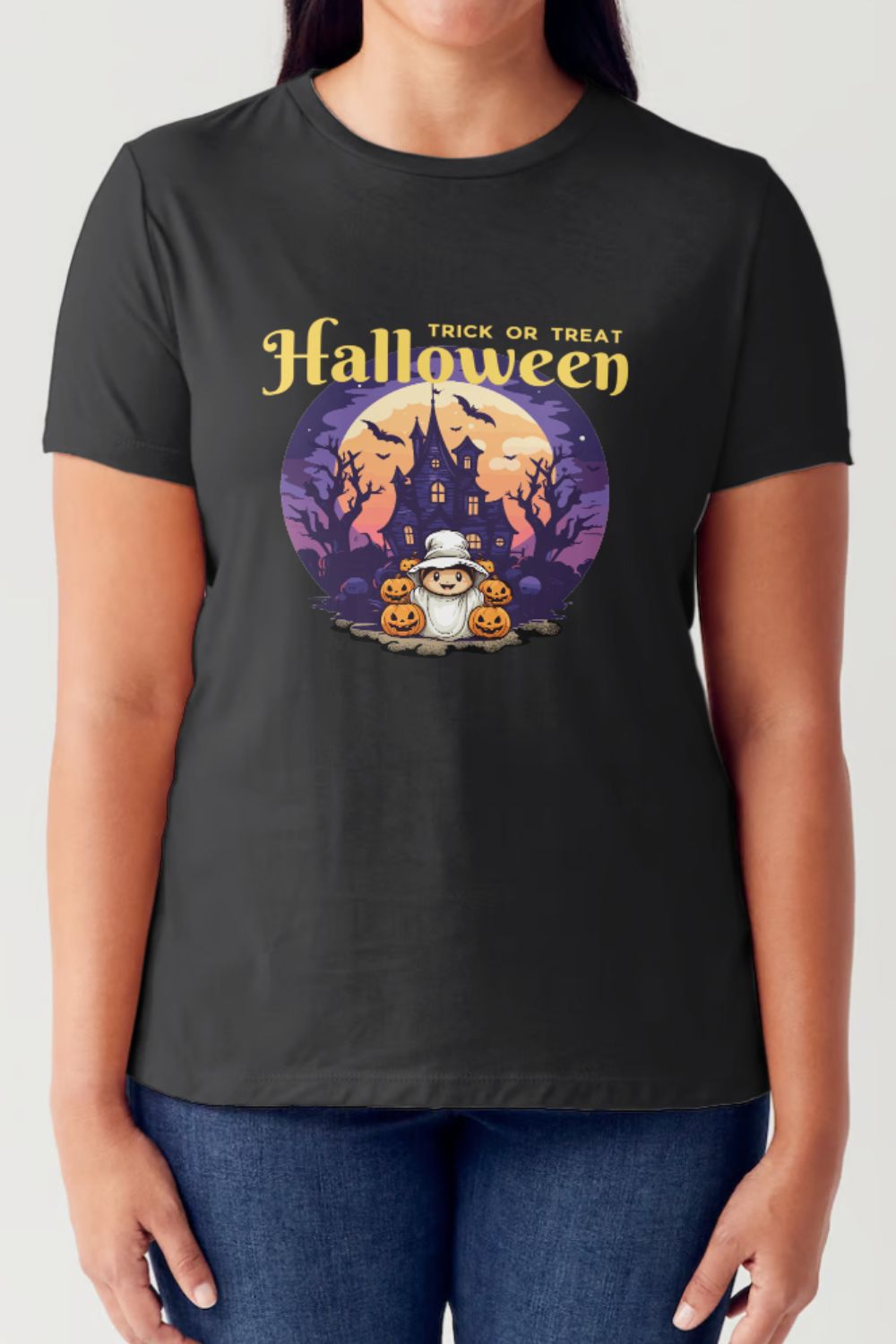 Simply Love - Trick Or Treat Short Sleeve Seamless T-Shirt