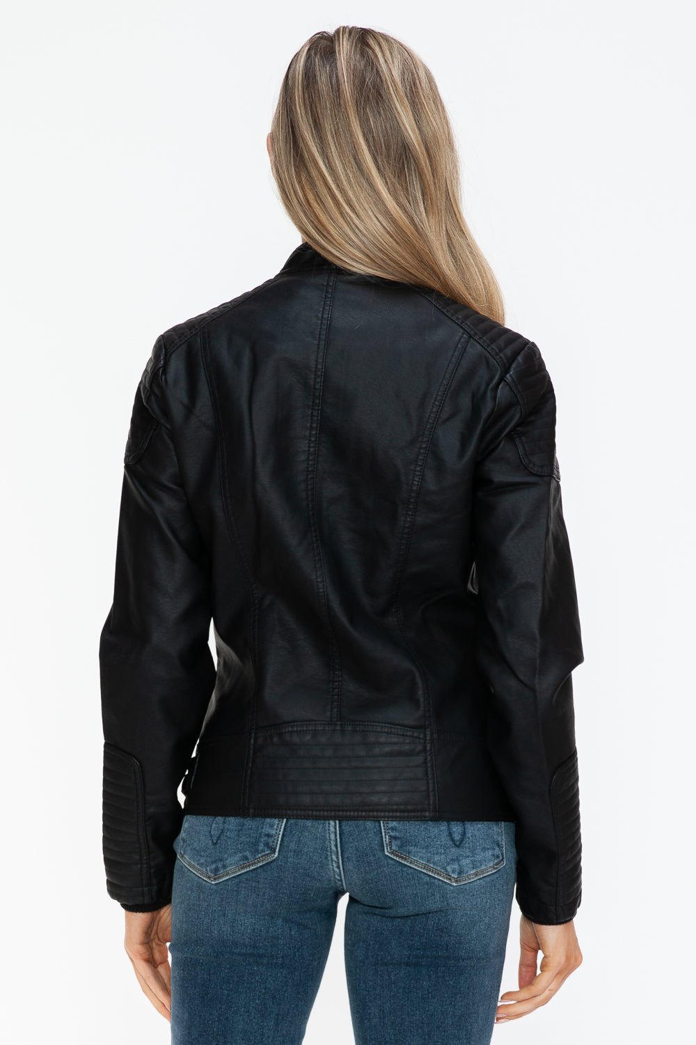 SNOBBISH - Black Vegan Leather Biker Jacket