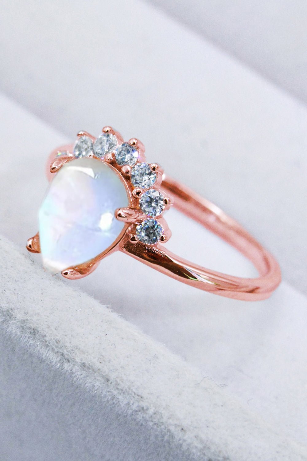 Teardrop Moonstone RingRingBeach Rose Co.