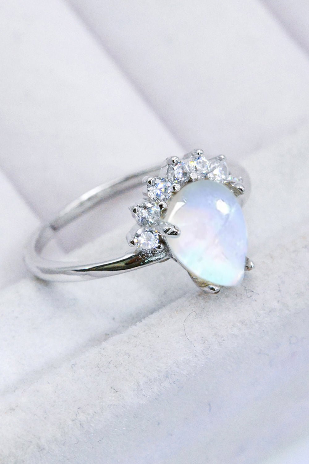 Teardrop Moonstone RingRingBeach Rose Co.