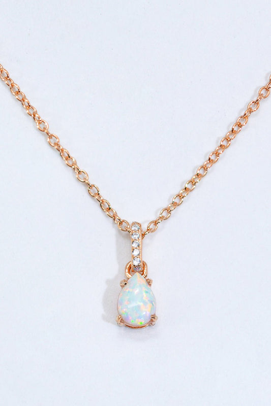 Teardrop Opal Pendant NecklaceNecklaceBeach Rose Co.