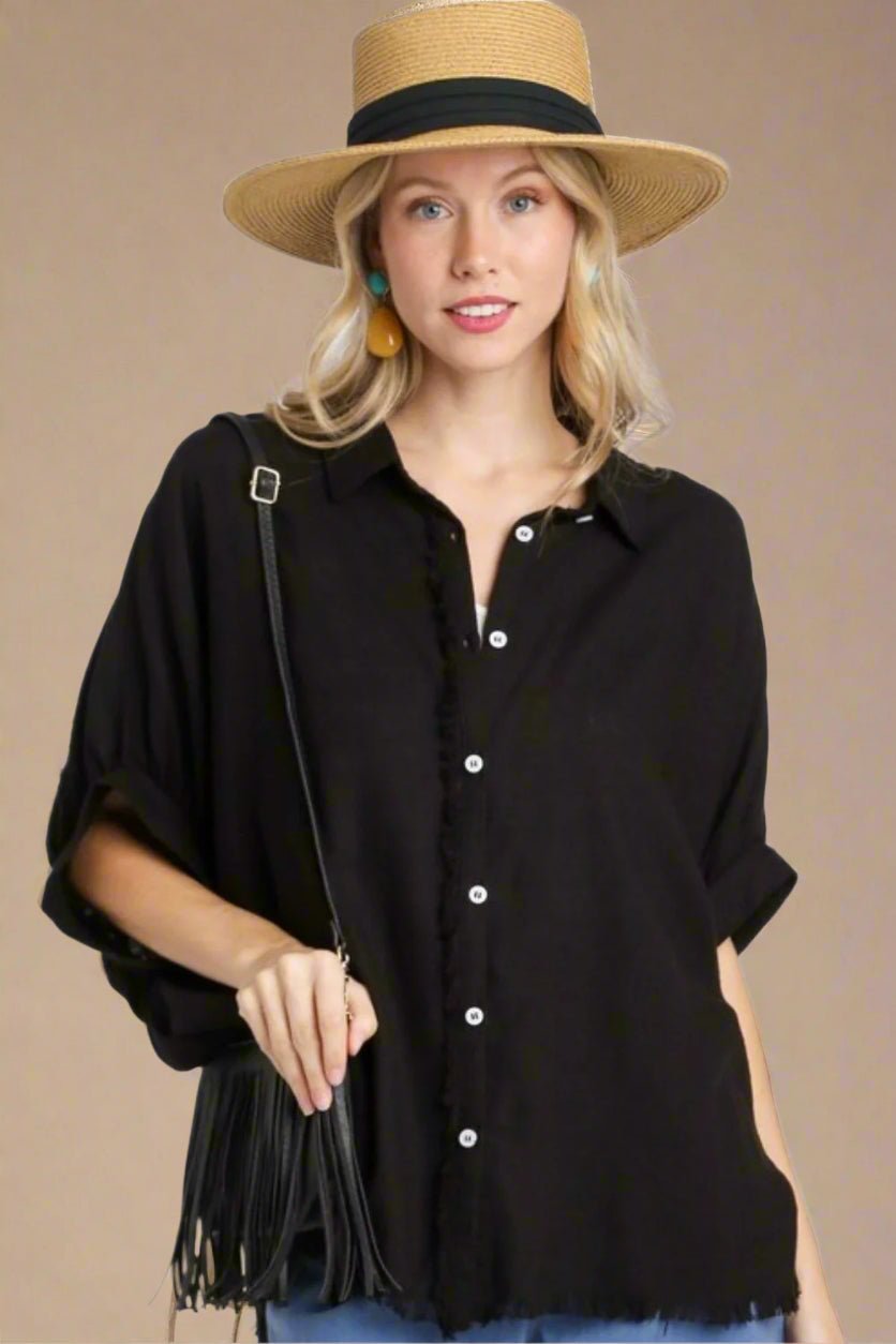 UMGEE - Black Fray - Hem Button - Up Top