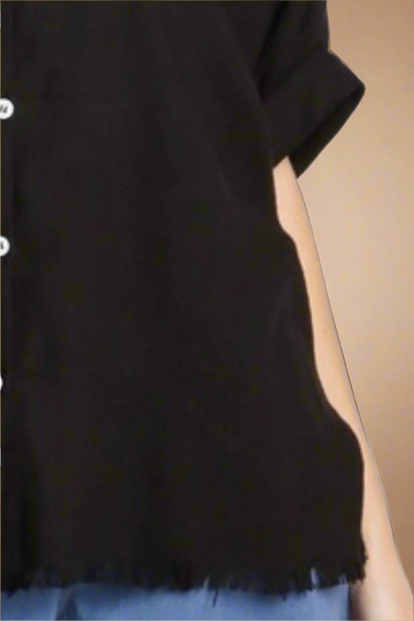 UMGEE - Black Fray - Hem Button - Up Top