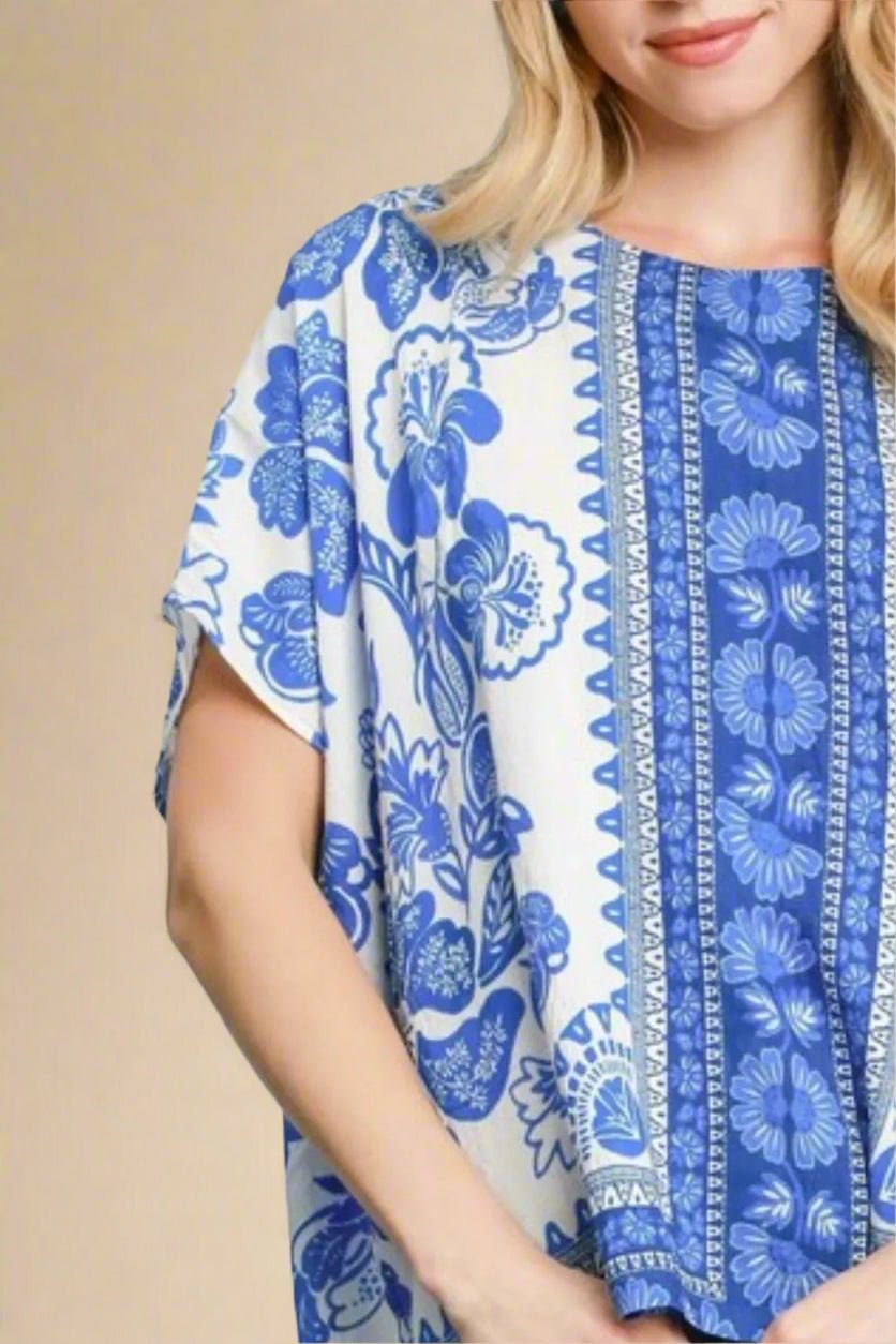 UMGEE - Blue Mirage Caftan Top