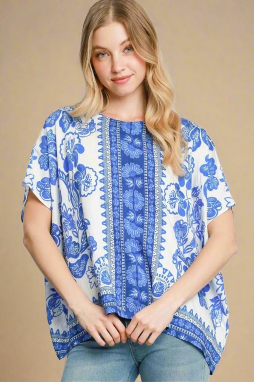 UMGEE - Blue Mirage Caftan Top