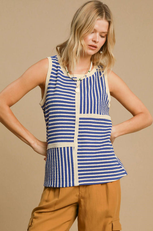 UMGEE - Blue Striped Tank Top