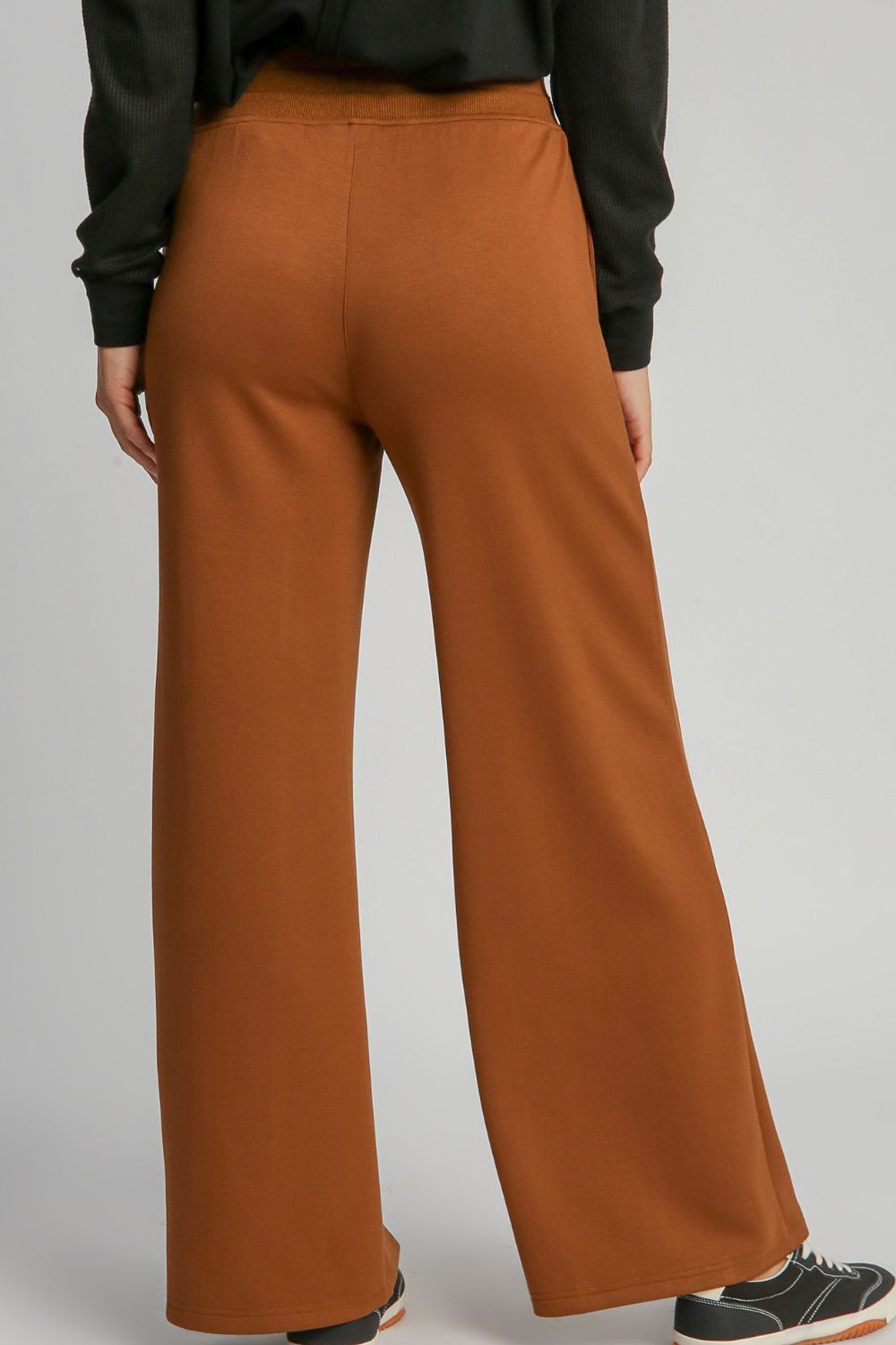 UMGEE - Drawstring Waist Wide Leg Pants in Terracotta