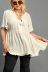 UMGEE - Frayed Babydoll Tunic Top in Natural