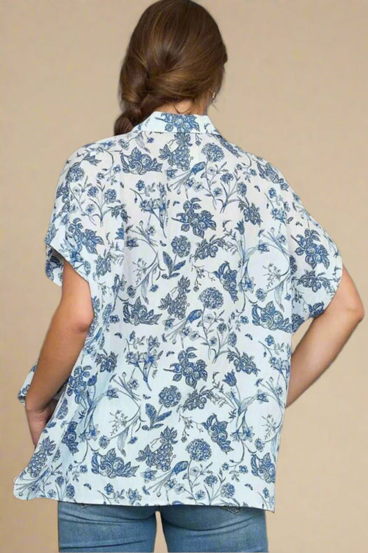 UMGEE - Indigo Garden Button - Down