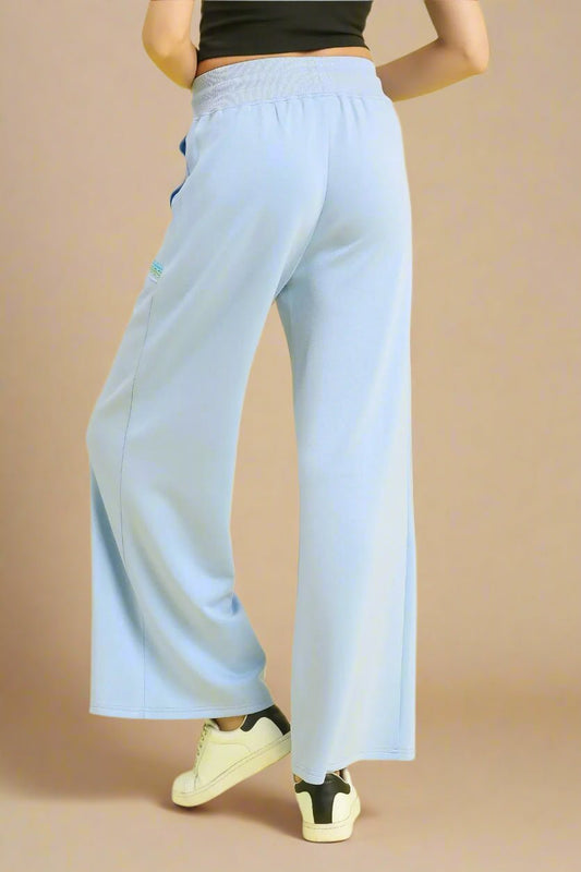 UMGEE - Light Blue Wide Leg Drawstring Pants