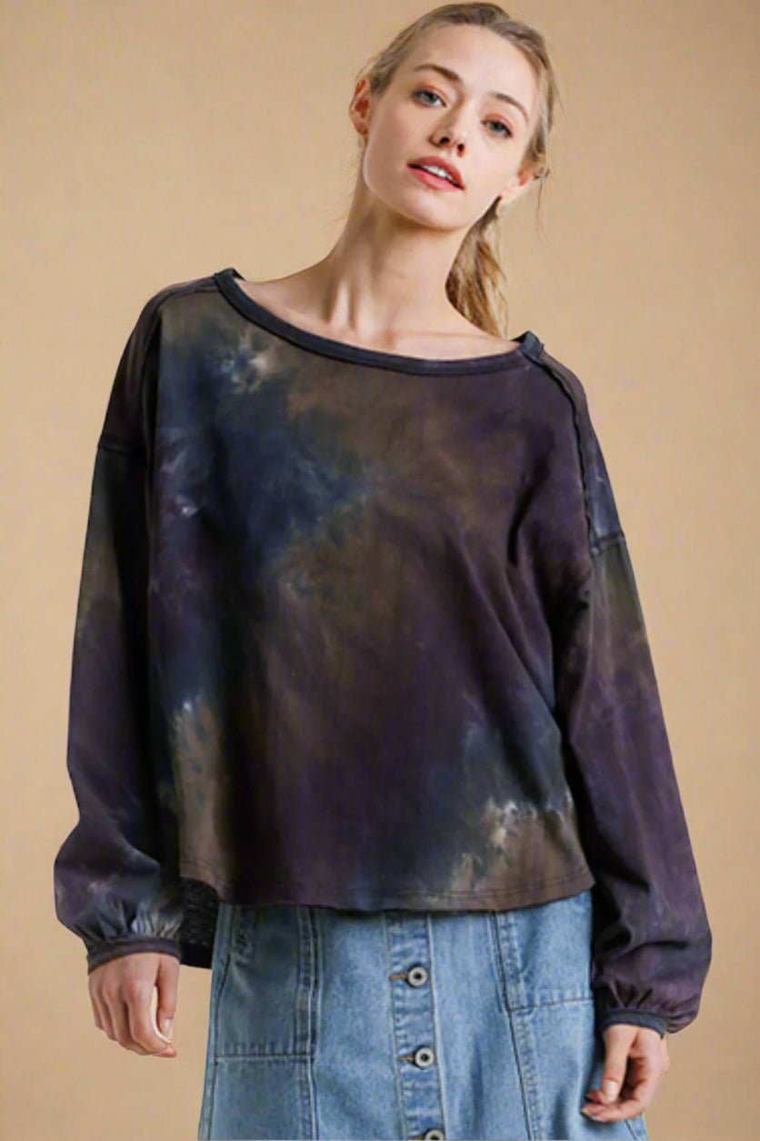 UMGEE - Midnight Tie - Dye Long Sleeve Pullover