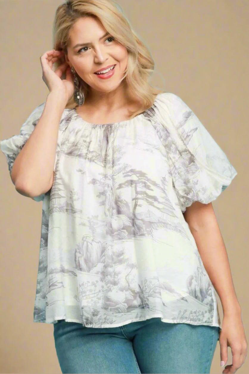 UMGEE - Misty Meadow Puff Sleeve Top