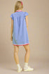 UMGEE - Periwinkle Flutter Sleeve Polo Mini Dress
