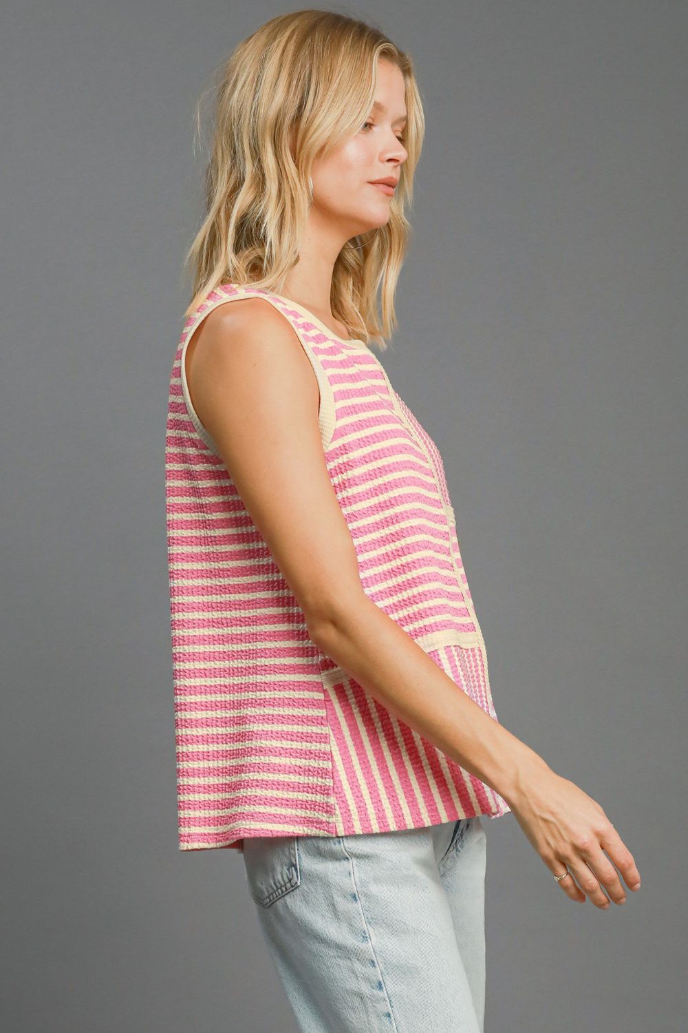 UMGEE - Pink Striped Tank Top