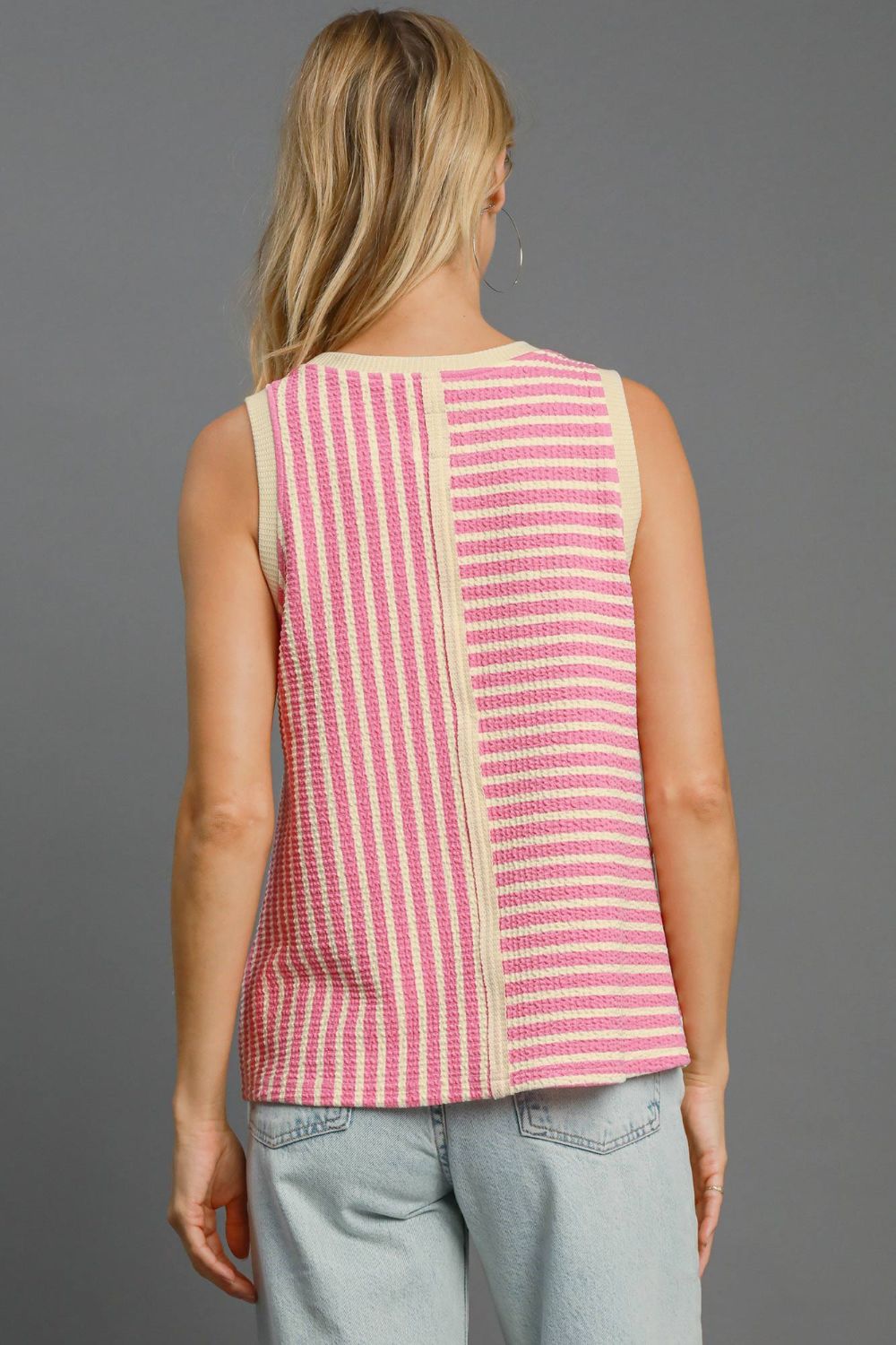 UMGEE - Pink Striped Tank Top